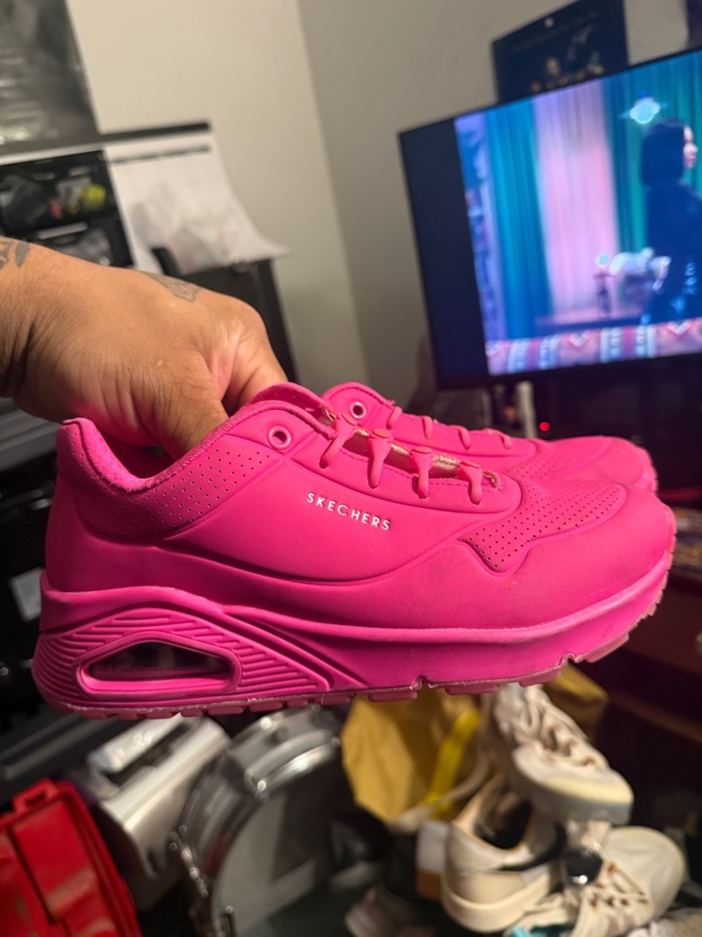 Skechers Air Uno Pop of Sunshine Low Top Women's Casual Fashion Shoes Sneaker